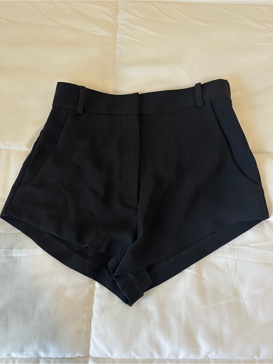 Amanda Uprichard Pants - Amanda Uprichard Black High-Waist Tailored Shorts